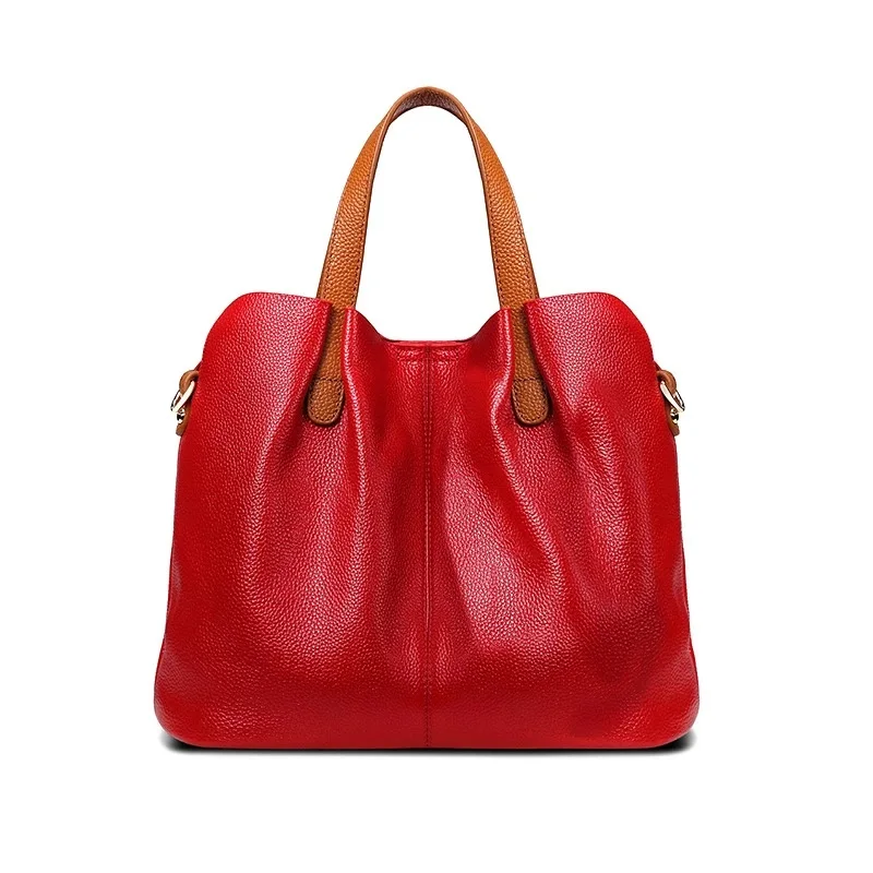 

2023 New Women's Bag Fashion Commuter Handbag Large Capacity Solid Color Oblique Cross Tote Messenger Deluxe Bucket Shoulder Bag