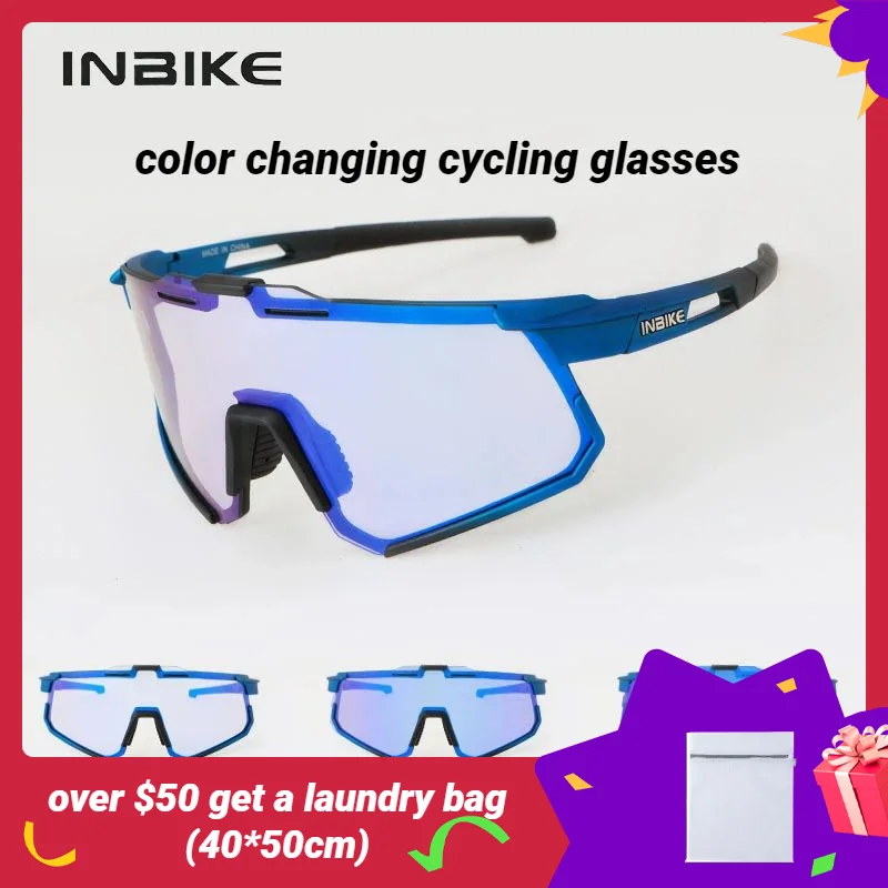 

Cycling Sunglasses Gradient Color Sunglasses For Men Discoloration Sunglasses Day Night Cycling Glasses