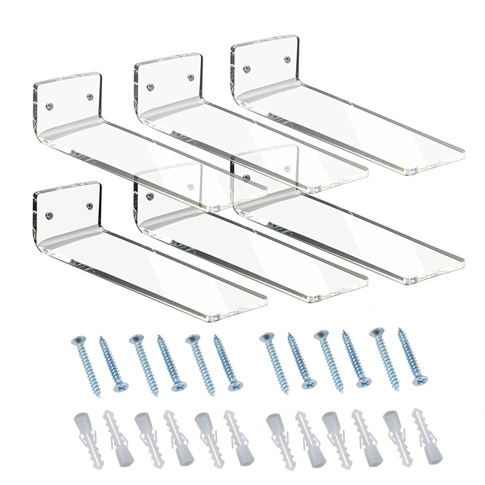 

6Pcs Clear Sneaker Display Shelf Floating Shoe Display For Wall Mount Levitating Shoe Display Stand Men Bedroom Game Room Decor