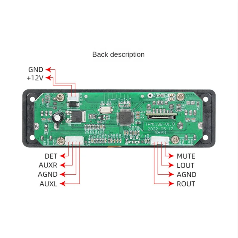 MQXGF цифровой аудиоплеер Bluetooth MP3-плеер декодер плата 128X64 DOTS ЖК-дисплей USB SD BT FM модуль музыкального плеер TPM119B (art.: 3920cd2325b4e) - 3920cd2325b4e