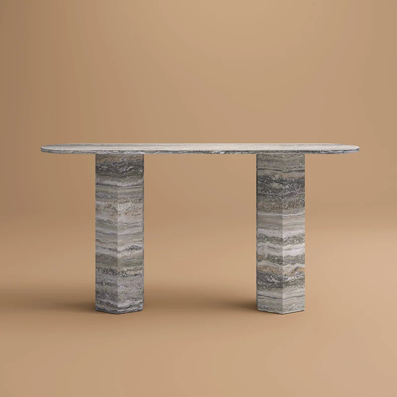 

Nordic light luxury creative cave stone porch table model room corridor table table table entry rules porch platform