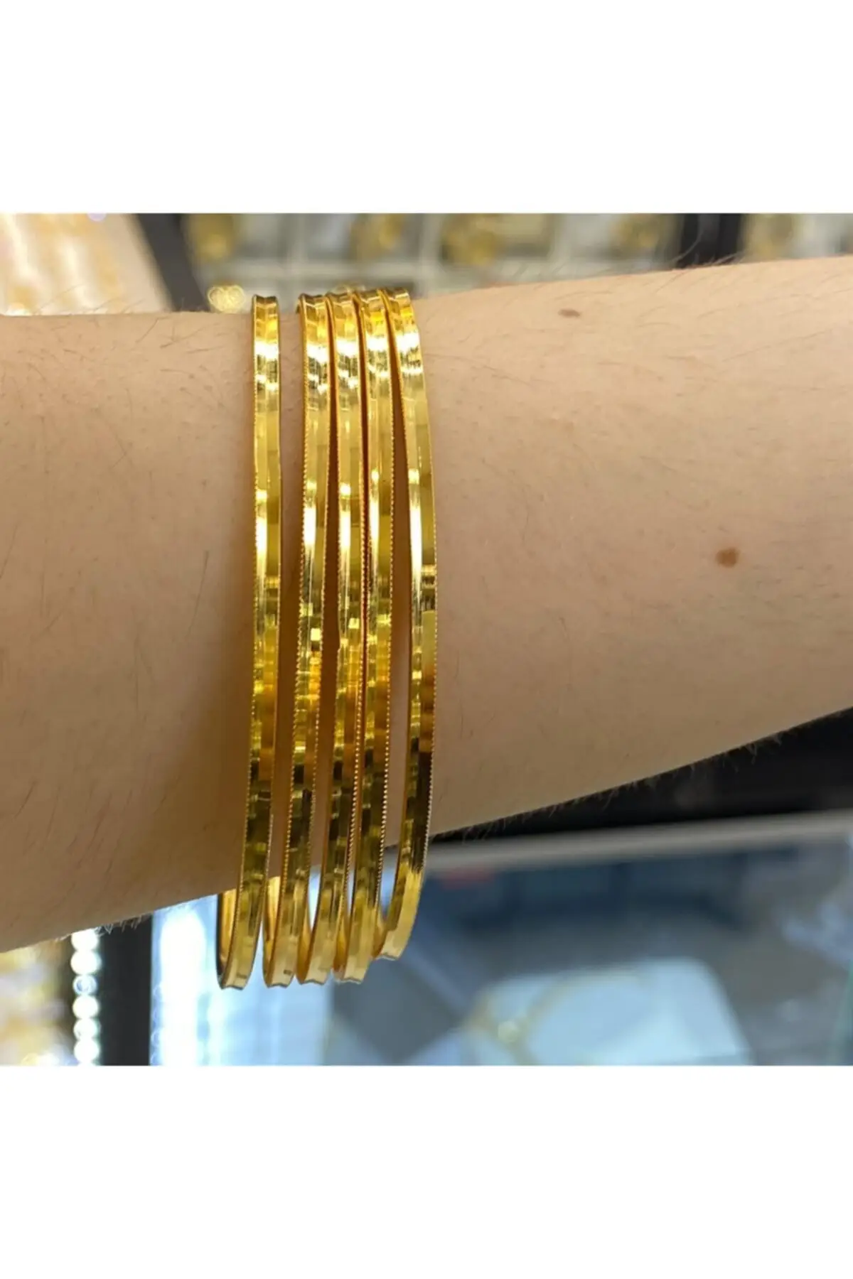 

22K Gold Plated Bracelet 1 Pieces; 2022 trending fashion; Gold Imitation; Ajda Bracelet Special Series Bracelet