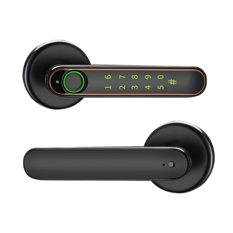 

Smart Fingerprint Door Lock with Handle Keypad Anti-peep Password Door Lock Keyless Entry Door Lock for Interior Doors