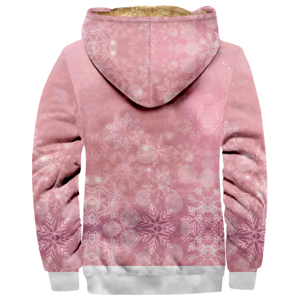 Мужские зимние куртки пальто розовая хлопковая одежда с принтом снежинок