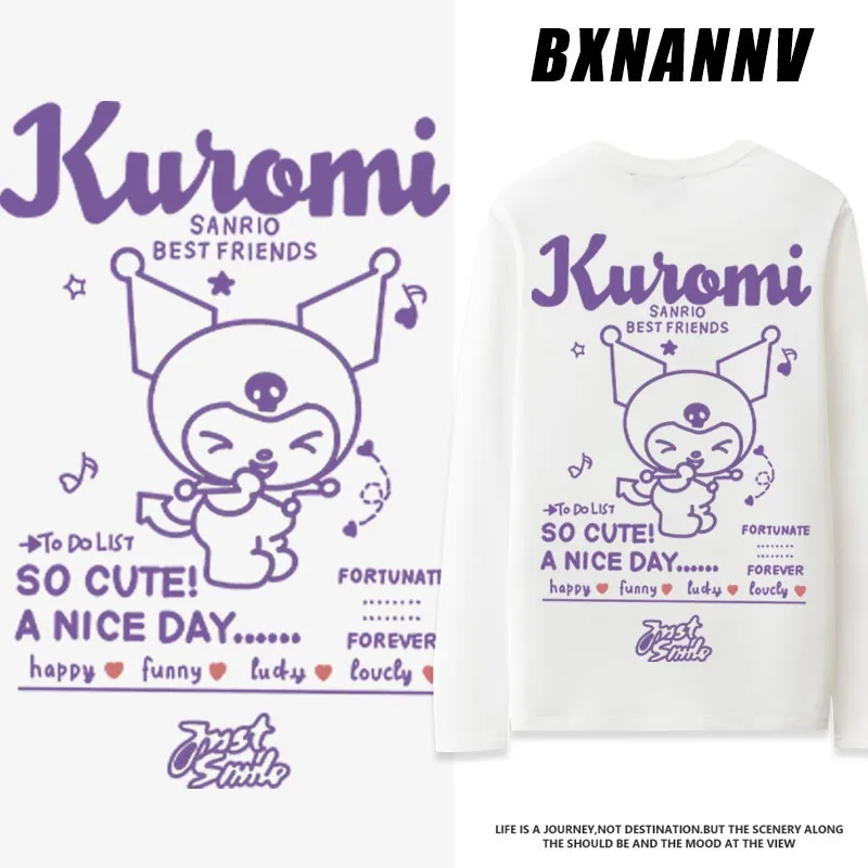 Женская футболка с длинным рукавом из чистого хлопка