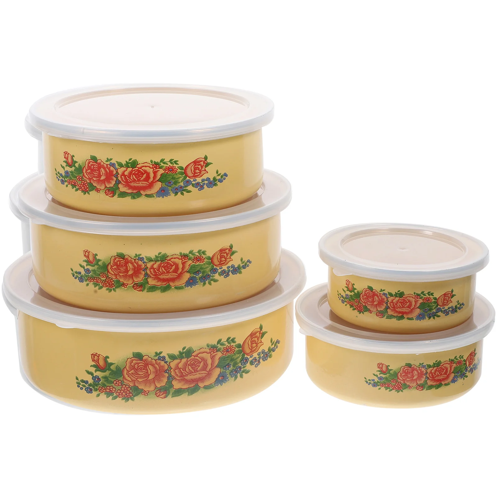 

Instant Noodle Bowl Deepen Mixing Enamelware Household Soup Fruit Food Container