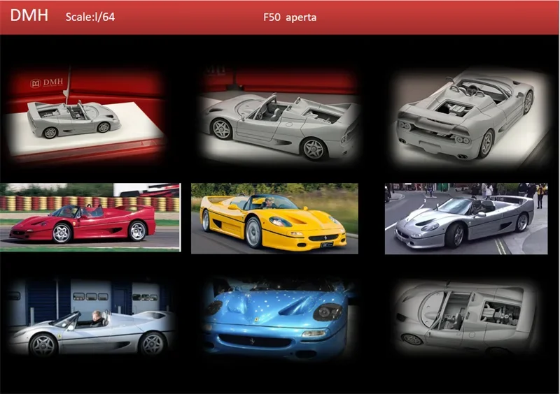 Модель автомобиля из смолы DMH 1:64 F50 Aperta Limited299