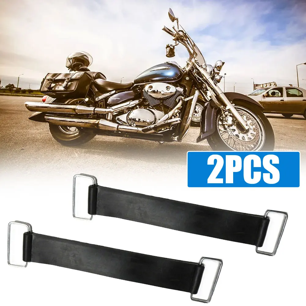 

2pcs Universal Black Motorcycle Universal Rubber Battery Strap Holder Belt for Honda Suzuki Motorcycle Accessories