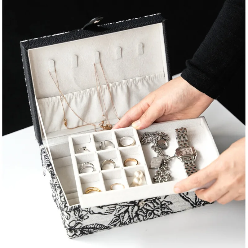 Женская Роскошная шкатулка в стиле ретро с отделением для драгоценностей