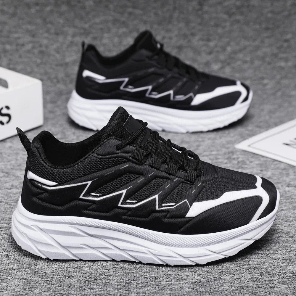 Новая мужская обувь спортивная на толстой подошве дышащая сетчатая модная