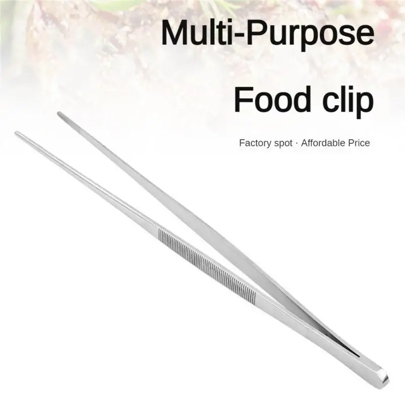 

Barbecue Clip Silver Tight Clamping Mouth High Hardness Not Easy To Slip Not Easily Deformed Barbecue Tool Bbq Tongs Food Clip