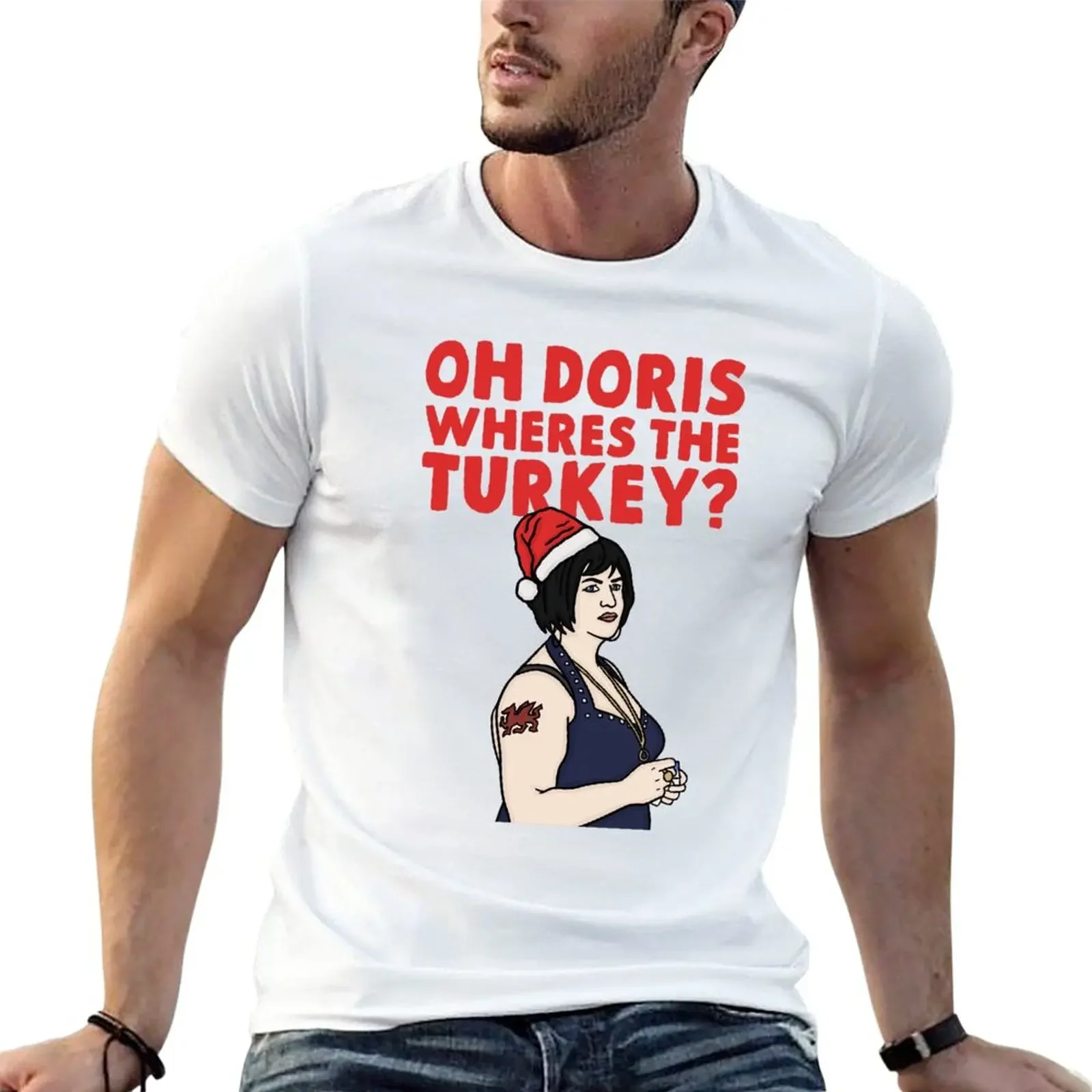 Рождественская футболка Nessa Gavin And Stacey черная одежда в стиле аниме большие и