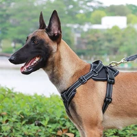 dog harness no pull for medium large dog chest vest reflective breathable adjustable pet strap with front clip accessories goods
