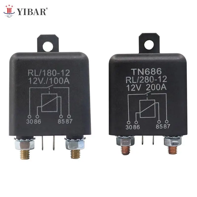 

1pc High Current Relay Starting relay 200A 100A 12V/24V Power Automotive Heavy Current Start relay Car relay