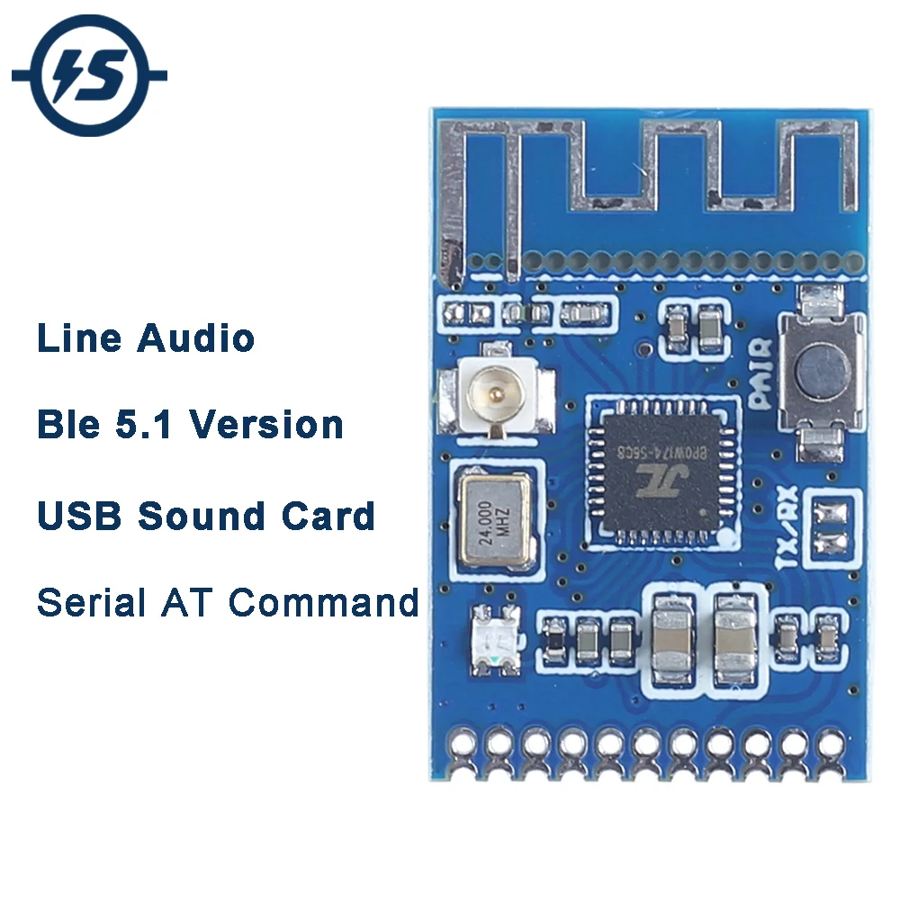 DC 5V Wireless Bluetooth 5.1 Audio Transmitter Module GFSK LED Indicator Mini Music PCB Board for Speaker Headphones
