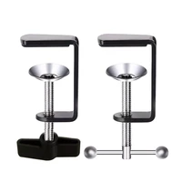 universal c shape table mount clamp for fittings metal desk clip hose microphone stand base aluminum alloy mount holder