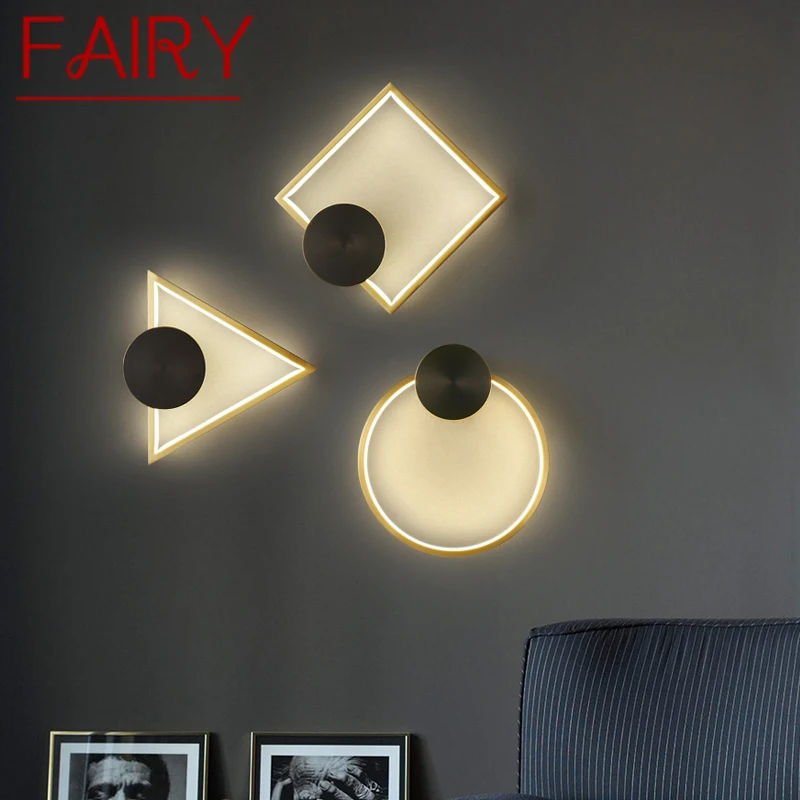 

FAIRY Geometric Pattern Wall Lamp LED 3 Colors Indoor Sconce Light Creative Decor for Home Living Room Bedroom
