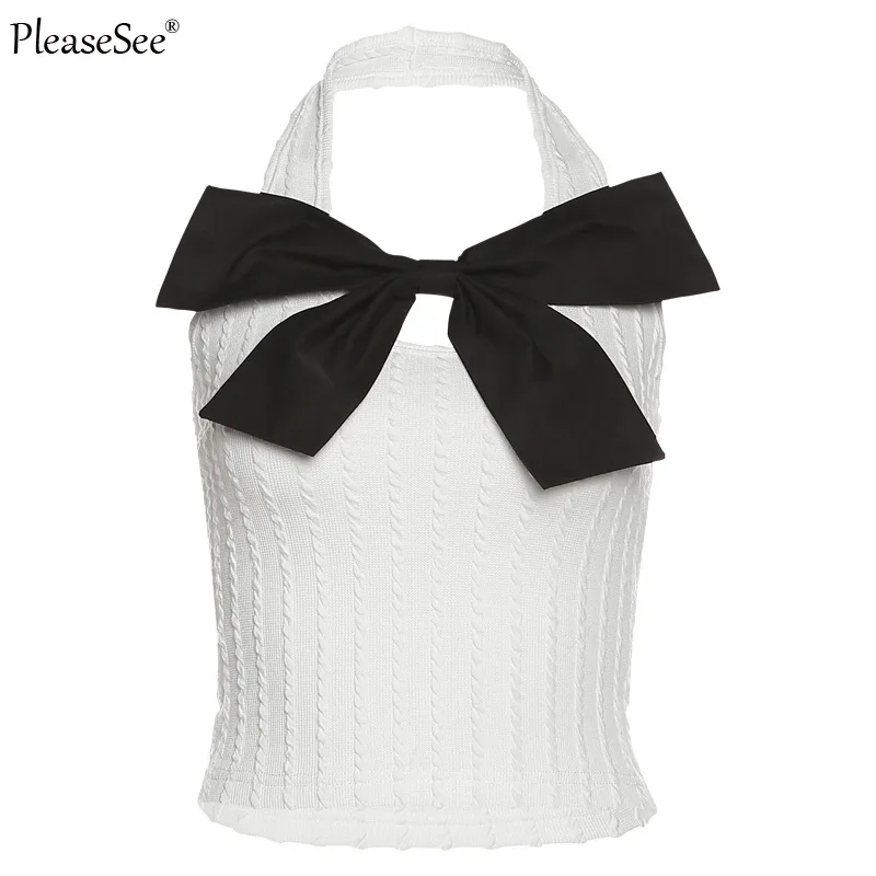 Женский Повседневный костюм из двух предметов белый укороченный топ с лямкой на