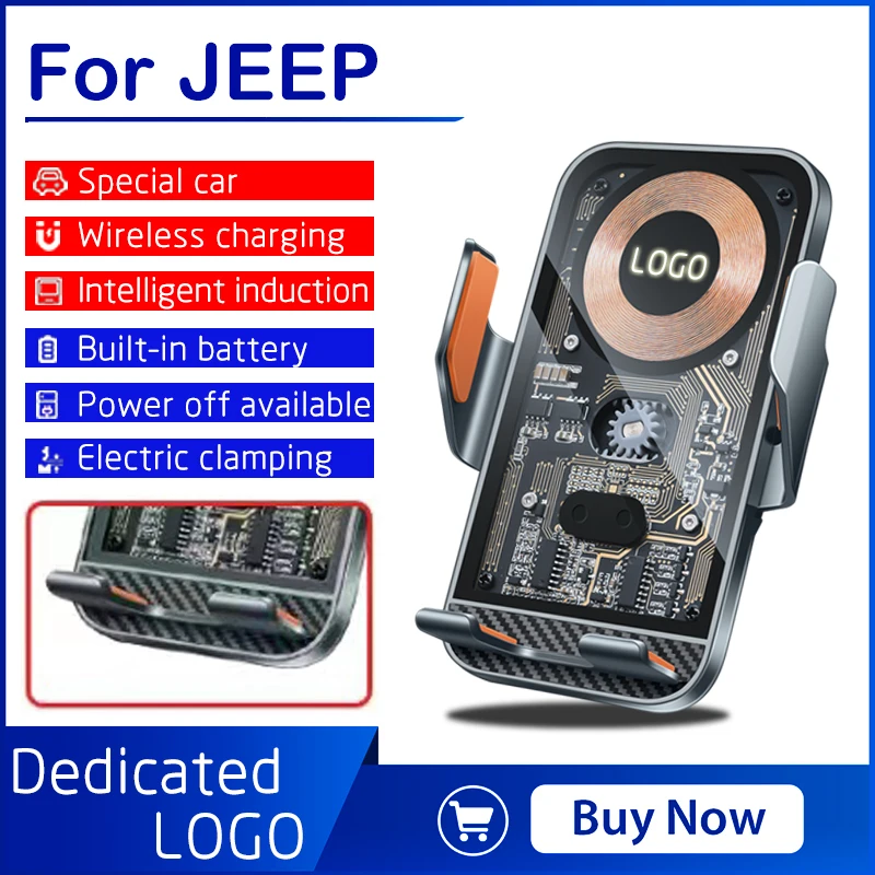 

For JEEP Crand Cherokee/Commander/Wrangler/Rubicon/Compass/Cherokee/Renegade Car Wireless Charger Phone GPS Navigation Bracket