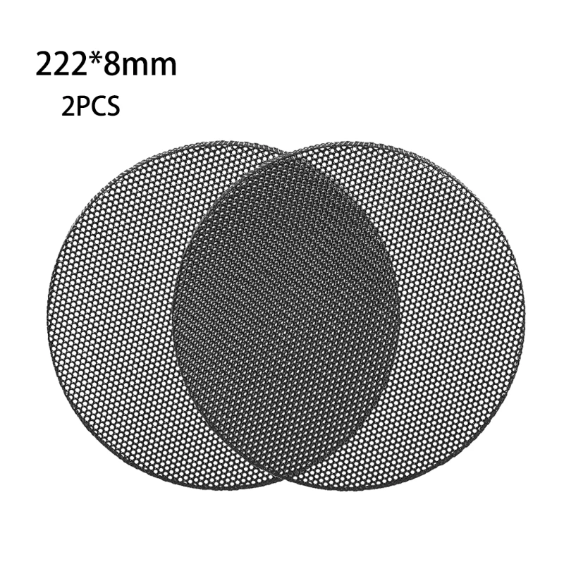 

E5BF 2Pcs For 1"/2"/2.5"/3"/3.5"/4"/5"/6"/8" inch Speaker Conversion Net Cover Car Audio- Decorative Circle Metal Mesh Grille