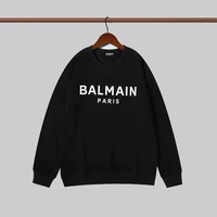 balmain hoodies sweatshirts logo letter printed long sleeve crew neck pullover casual sweatshirts