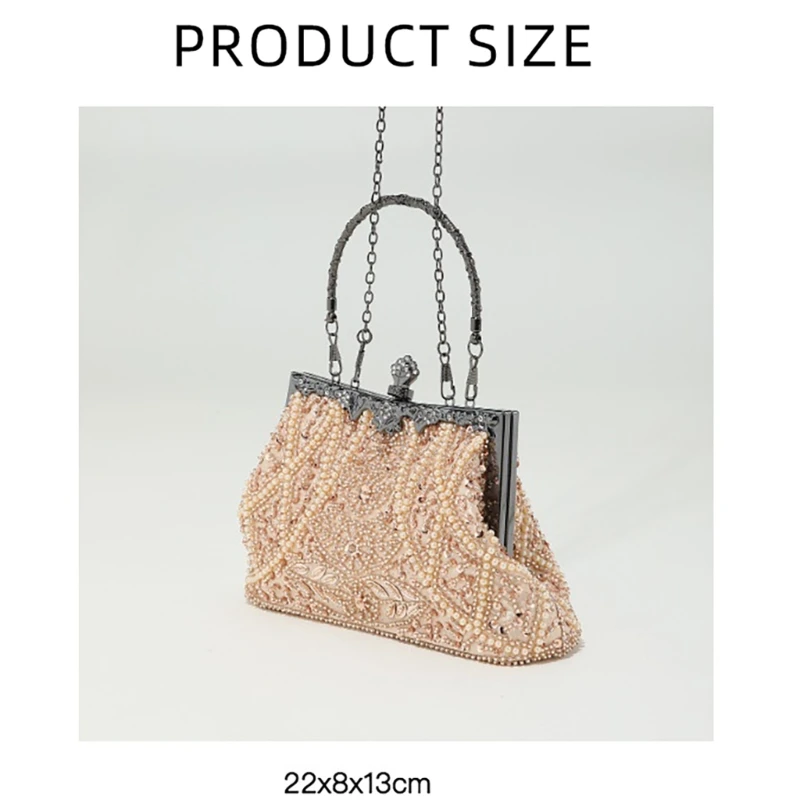 Кошелек-клатч ручной работы с бисером женская элегантная вечерняя сумка из