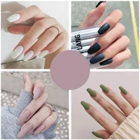 european and american style fake nails wear removable nail patches solid color nail patches autumn and winter scrub personality