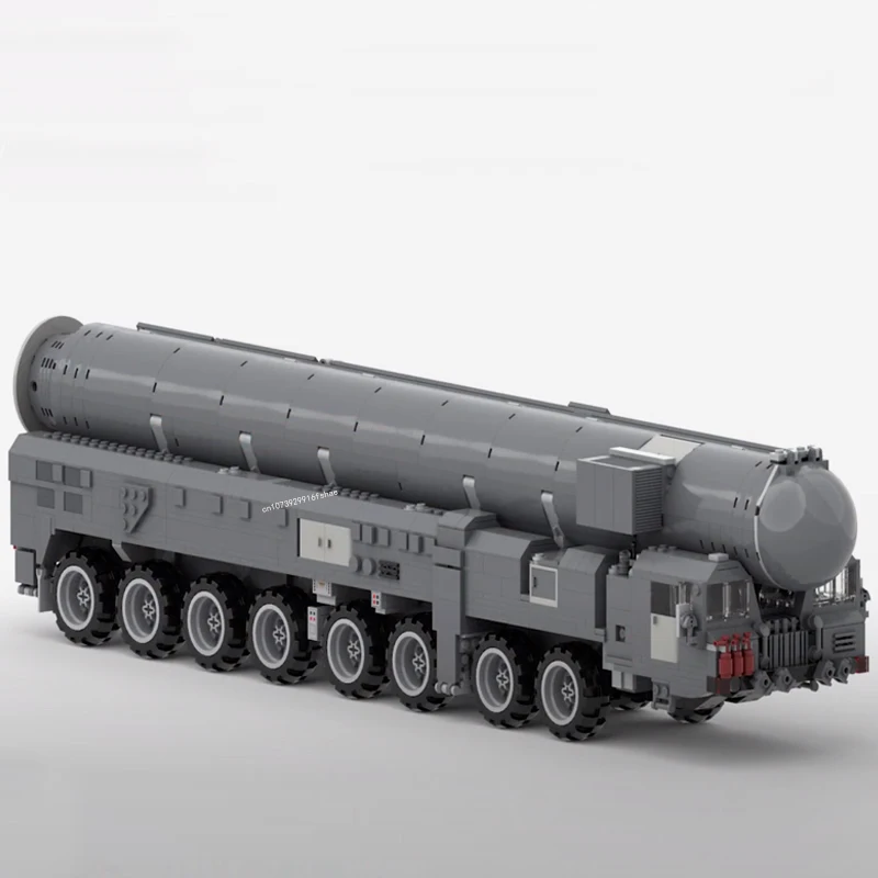 Фото 2199 шт. WW2 военный MOC масштаб 1:35 RT-2PM2 Topol-M ICBM модель пусковой установки DIY креативная высокотехнологичная детская игрушка в подарок бронированные автомобильные блоки №4