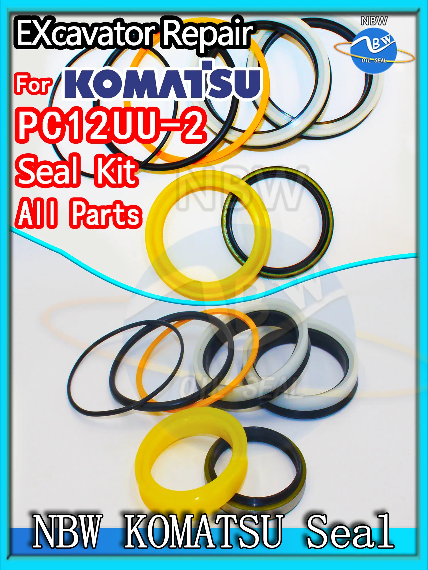 

For KOMATSU PC12UU-2 Excavator Oil Seal Kit High Quality Repair PC12UU 2 Construction Tool Set Pack Heavy Master Excavating Dust