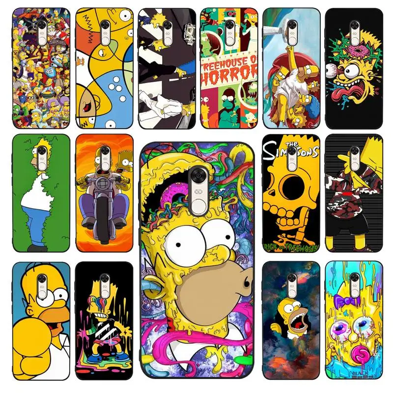 

Disney The Simpsons Phone Case for Redmi 5 6 7 8 9 A 5plus K20 4X 6 cover