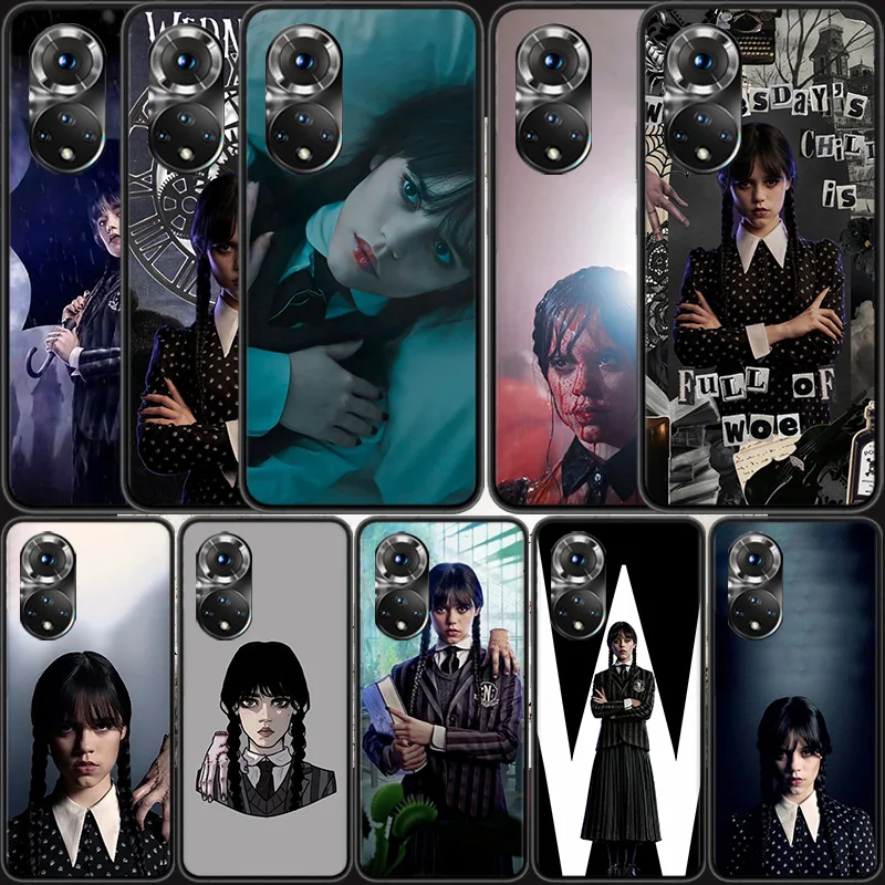 

Wednesday Addams Phone Case For Honor 50 20 Pro 1020i 10 9 Lite 9X 8A 8S 8X 7S Huawei P SmartZ 2021 Y5 Y6 Y7 Y9 Cover