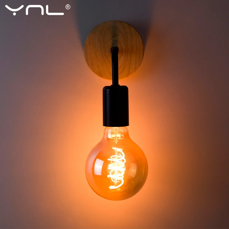 Стенная лампа E27 220V 110V Sconce Кровать гостиная настенные фонари домашнее освещение