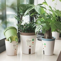 4 2 and 5 5 inch plant pot self watering plastic planter modern decorative flower pot plant container for indoor outdoor