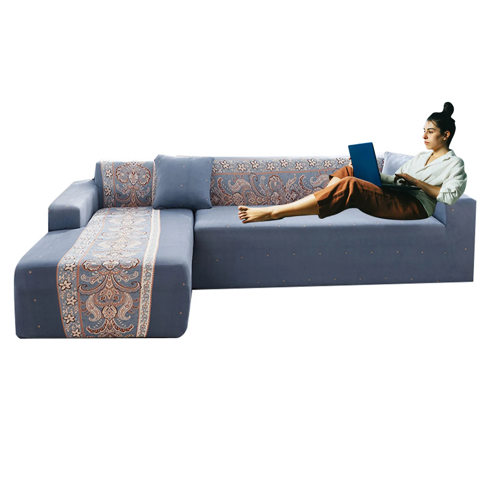 

Чехол для дивана, эластичное моющееся покрывало на 3 сиденья с принтом, 1 Наволочка