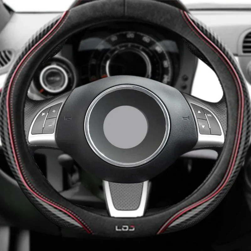 

Дышащие противоскользящие Чехлы для руля из углеродного волокна для Fiat 500 Punto для Abarth Stilo Palio Bravo Doblo