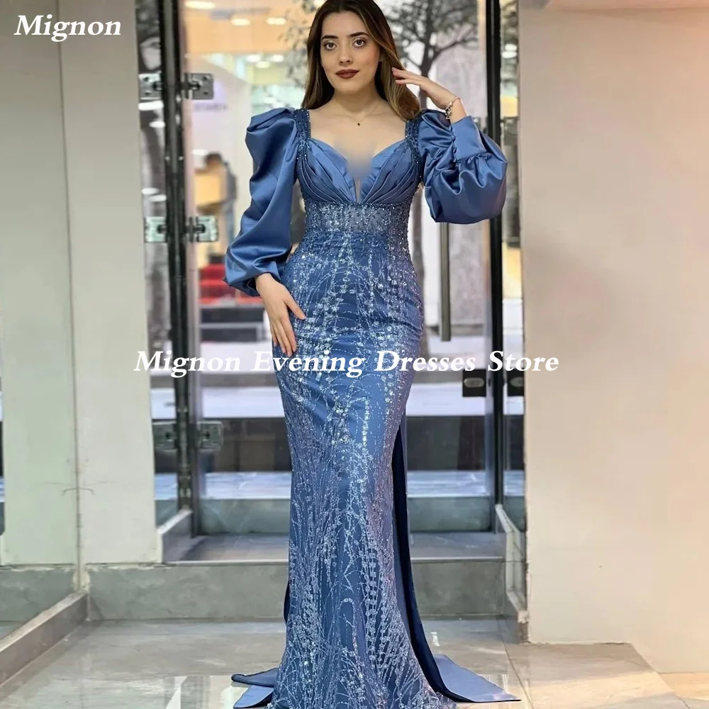 

Женское атласное вечернее платье Миньон, элегантное кружевное платье до пола в стиле Саудовской Аравии для выпускного вечера, 2023