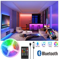 5v led strip lights usb bluetooth tape for bedroom control music sync color changing led light strips rgb 5050 remote for room