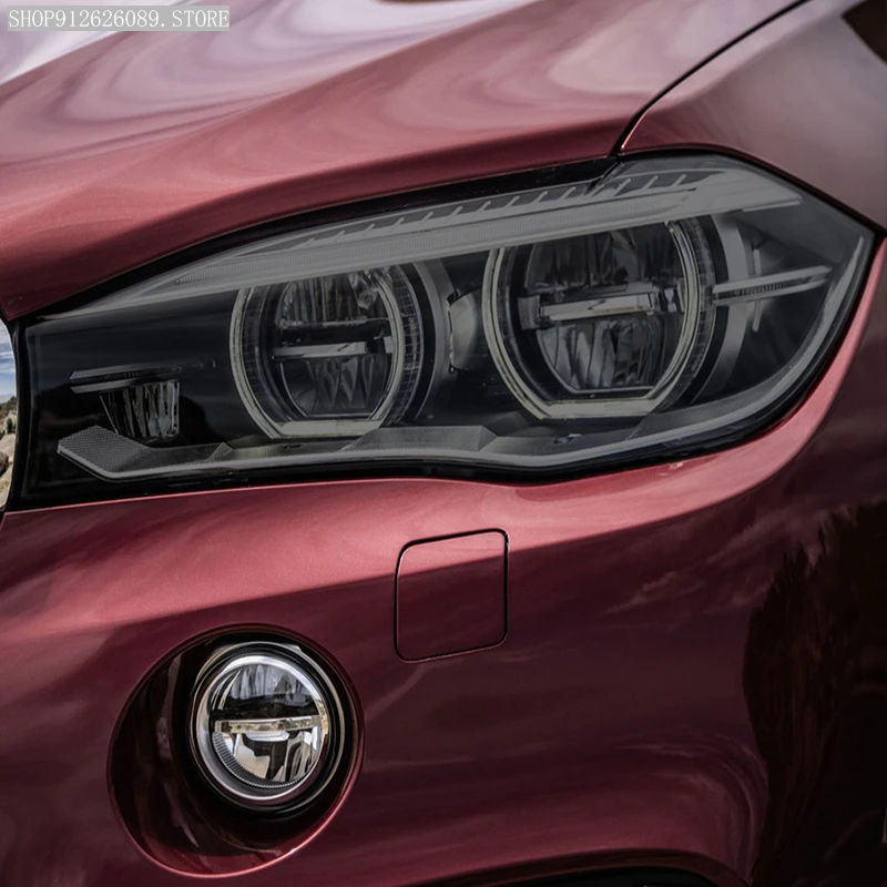 

2 шт. Защитная пленка для автомобильных фар дымчатый черный Оттенок Виниловая прозрачная ТПУ наклейка для BMW X6 F16 M F86 2015-2019 M50d