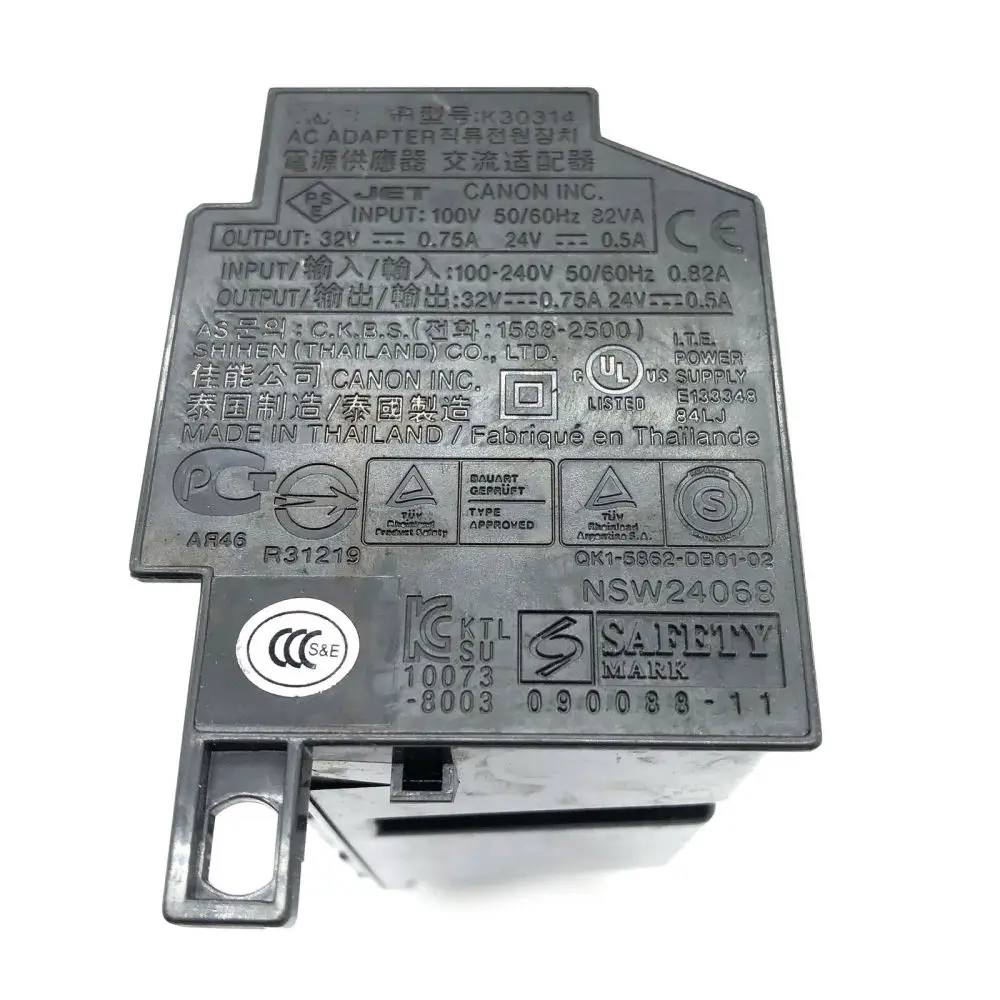 Адаптер питания K30314 K30304 K30312 подходит для Canon iX6550 iX6560 iX6510 MG5230 MG5220 MG5250 MG5200 iX6520 MG5210