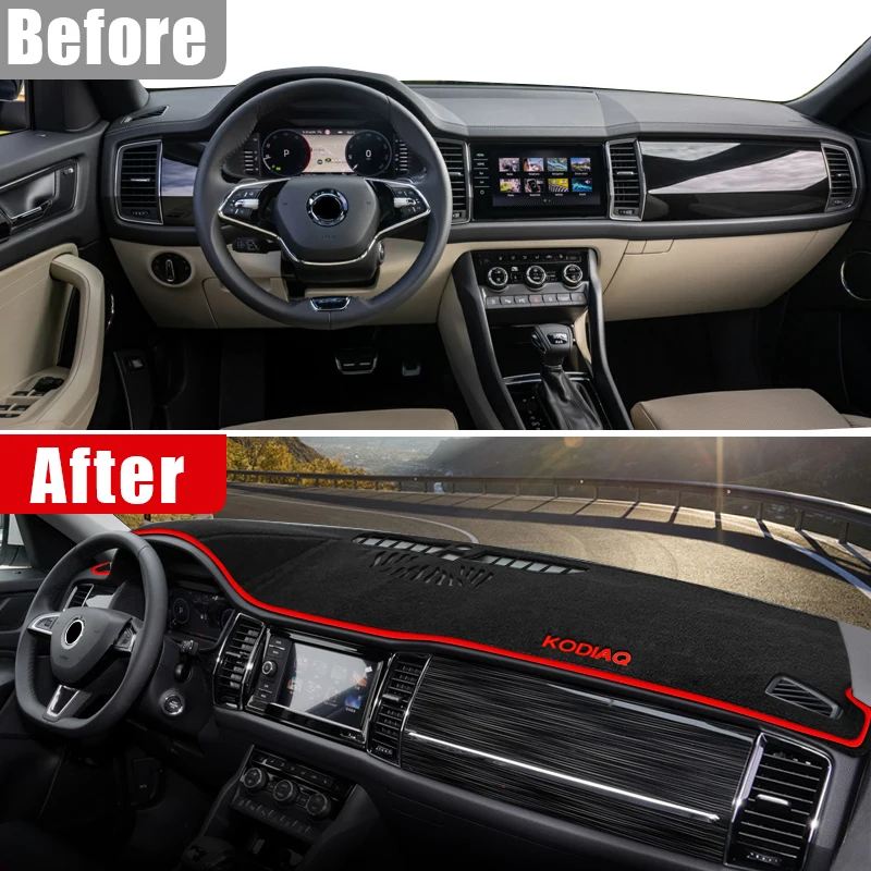 Чехол для приборной панели Skoda Kodiaq 2016 2017 2018 2019 2020 2021 2022