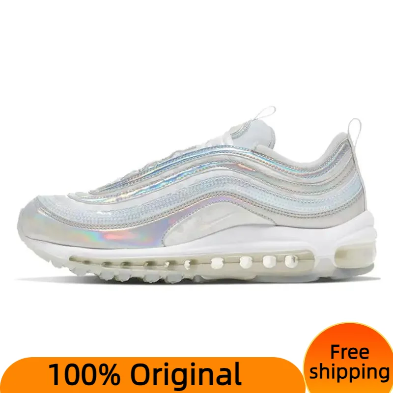 Кроссовки Nike Air Max 97 женские цвет белый радужные