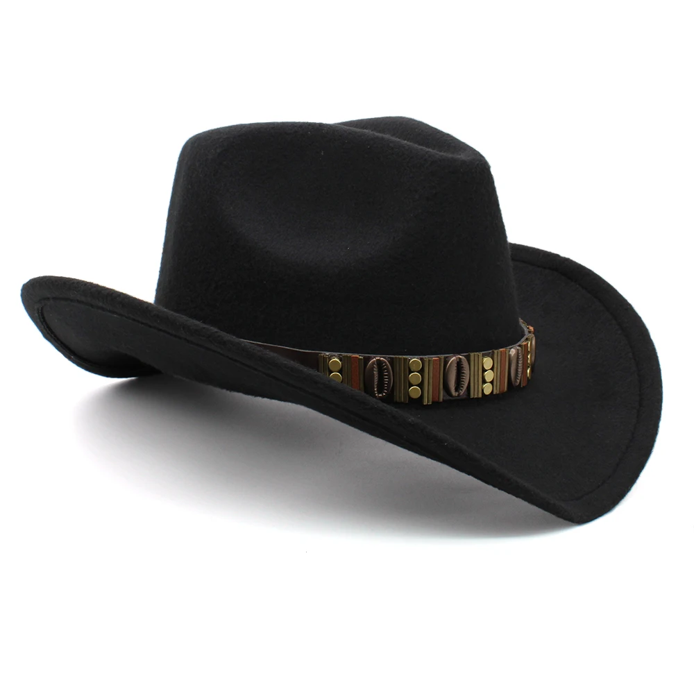 Мужская/Женская/Детская шерстяная ковбойская шляпа 3 размера |