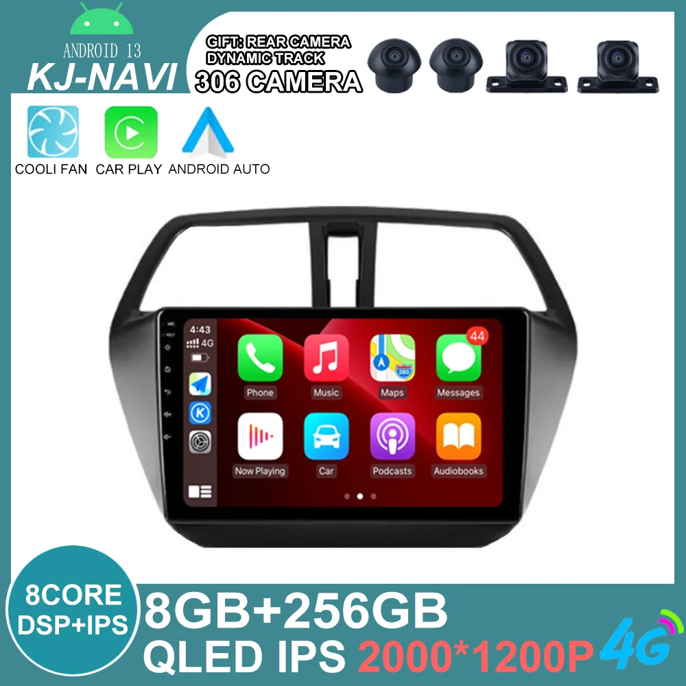 

4G LTE Android 13 автомобильное радио, стерео плеер, мультимедийный GPS-навигатор для Suzuki SX4 2 S-Cross 2012 - 2016