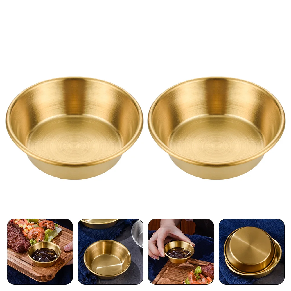 

Sauce Dipping Bowl Dish Dishes Bowls Cups Condiment Stainless Steel Metal Vinegar Soy Small Mini Seasoning Cup Plate Plates