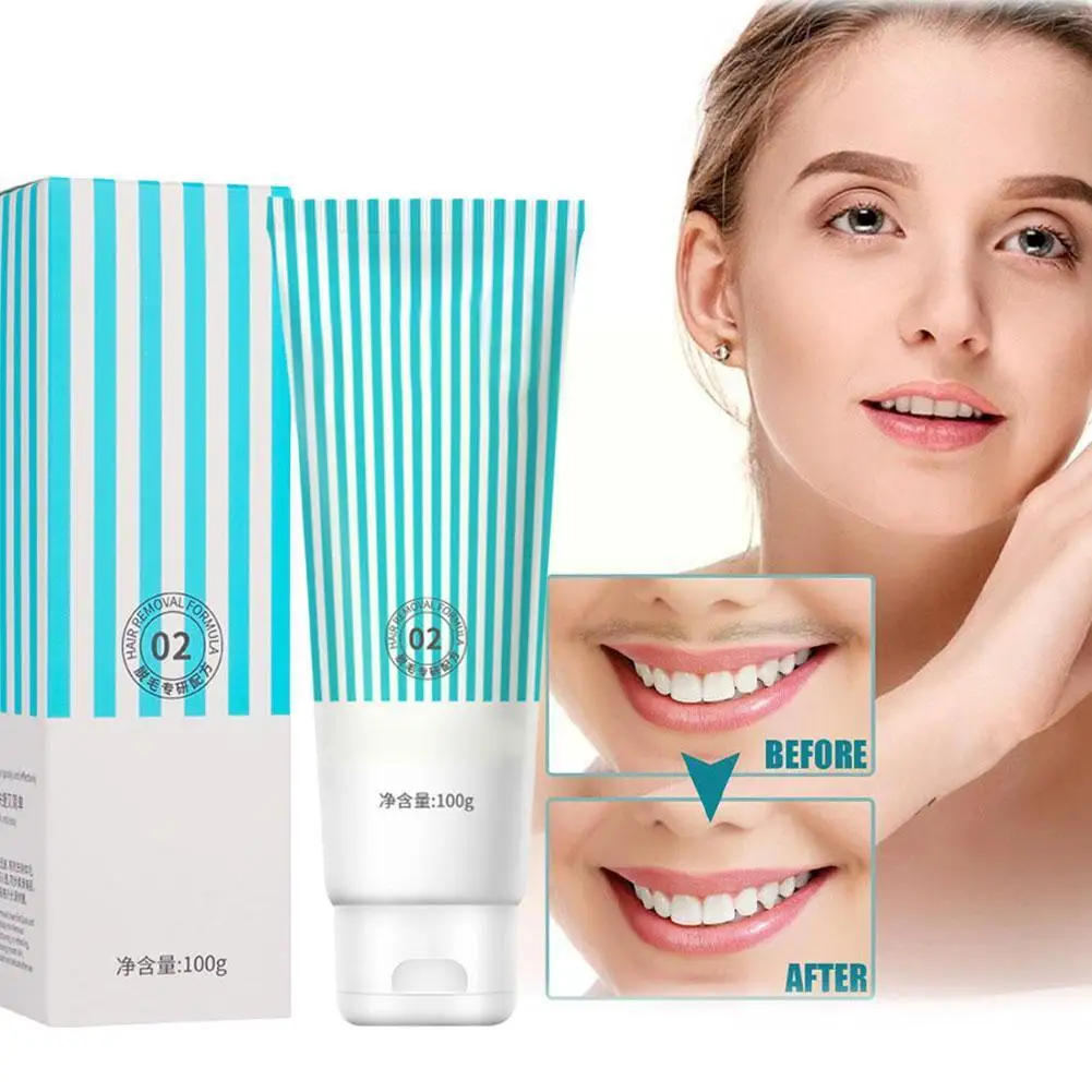 

Крем для удаления волос на губах, расслабляющий крем для лица со вкусом мороженого, безболезненное быстрое и мягкое удаление волос B5P8 и удал...