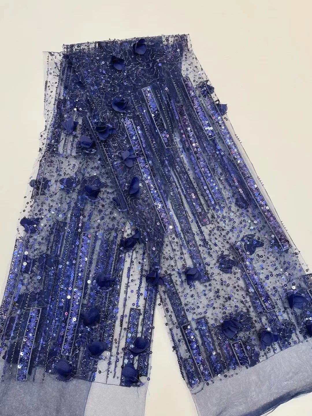 

Женское вечернее платье с блестками, роскошное платье Королевского синего цвета с 3D цветами и роскошными блестками, 2022