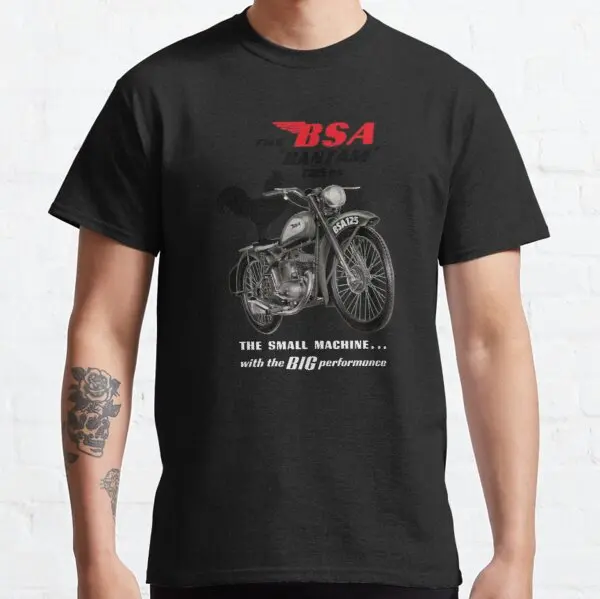 

Vintage BSA Bantam 125cc Motorcycle advertising poster t shirt for CCM HONDA Kawasaki Haojue BMW Bimota Cagiva