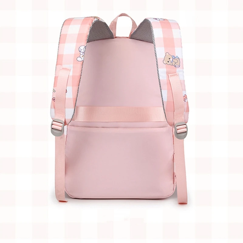 

Cartoon Girl Primary School Backpack Cute Rabbit Bear Bookbag Anti-Theft for Outdoor Traveling Studying Leisure Work