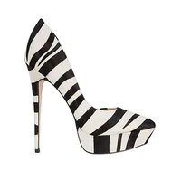 shoes woman spring summer 2022 pumps on platform luxury designer elegant horsehair zebra chic point comfortable free shipping