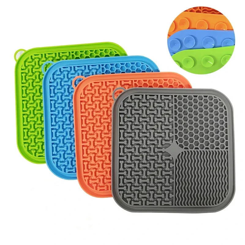 

Pet Lick Silicone Mat for Dogs Pet Slow Food Plate Dog Bathing Distraction Silicone Dog Sucker Food Training Dog Feeder Supplies